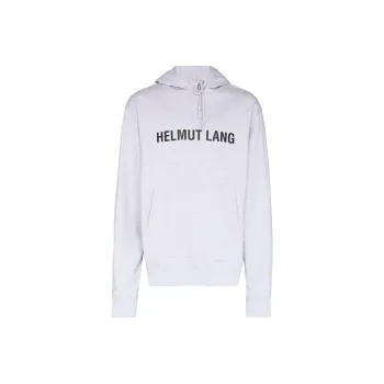 Helmut Lang Logo-print Stretch-cotton Hoodie