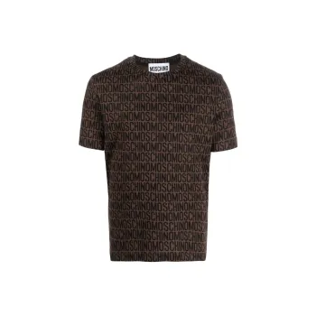 MOSCHINO Monogram-pattern Crew-neck T-shirt