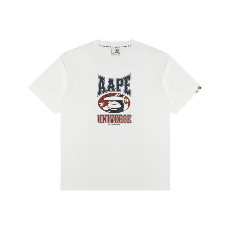 Aape Moonface Logo College T shirt-2