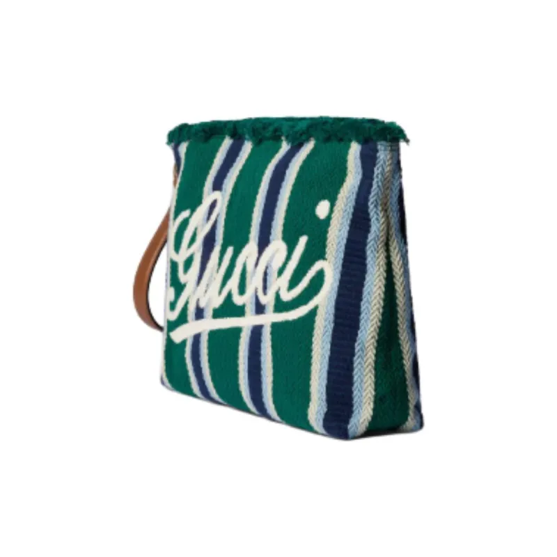 GUCCI Canvas Clutch Tubas Men's Green-2