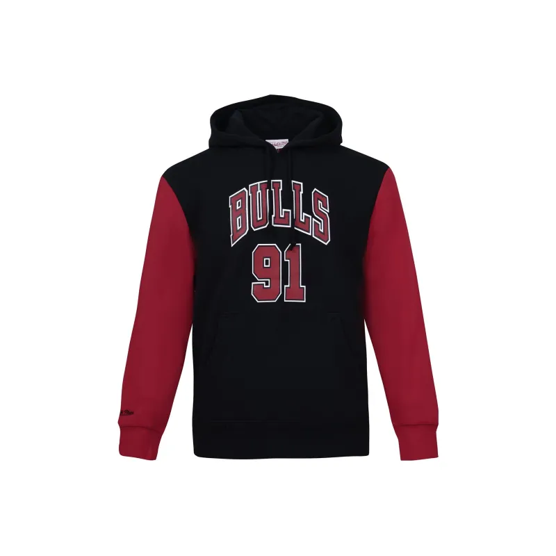 Mitchell Ness Sweatshirts Unisex Black Red-0