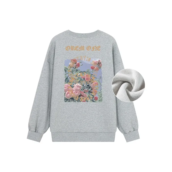 OREM ONE Crew Neck Loose Fit Sweatshirt Fall Unisex-37