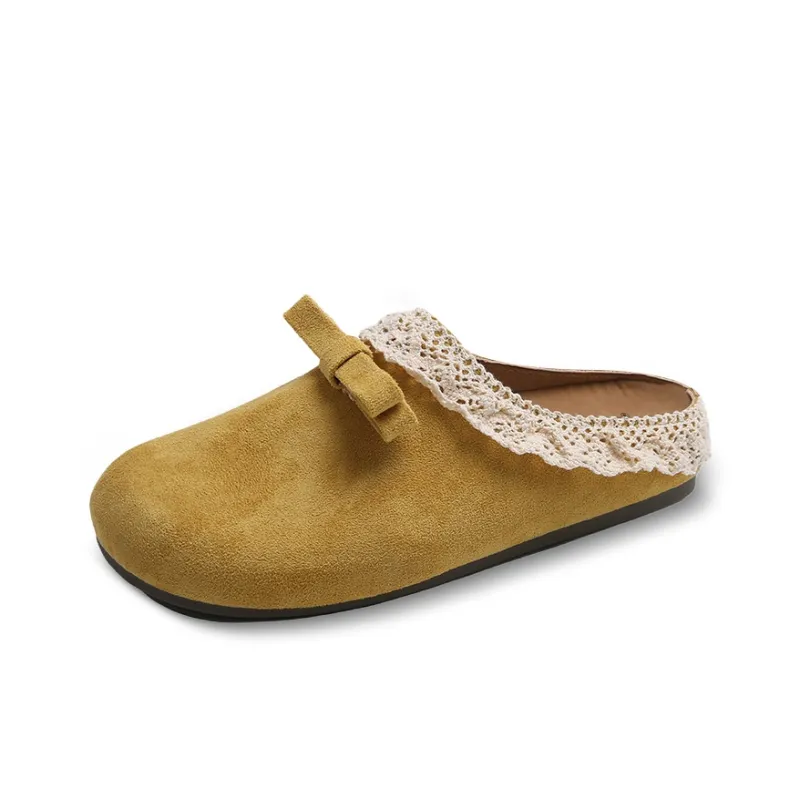 GESHE Rubber Sole Abrasion Resistant Slip Resistant Closed Toe Slippers Women's-4