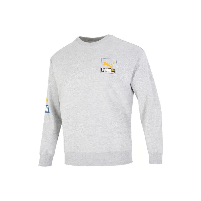 PUMA Sweatshirts Men Light Gray-0