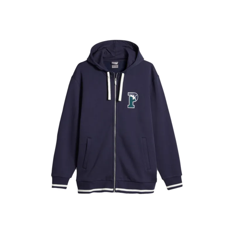 PUMA Hoodie Zippé SQUAD Homme Sweatshirt Men's Navy Blue-0