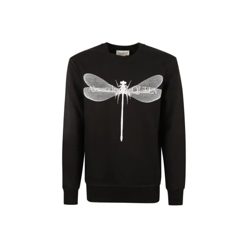 Alexander McQueen Dragonfly Printed Crewneck Sweatshirt