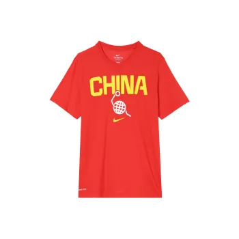 Nike T Shirt Men's Comet Red/Comet Red/White/Travel Yellow