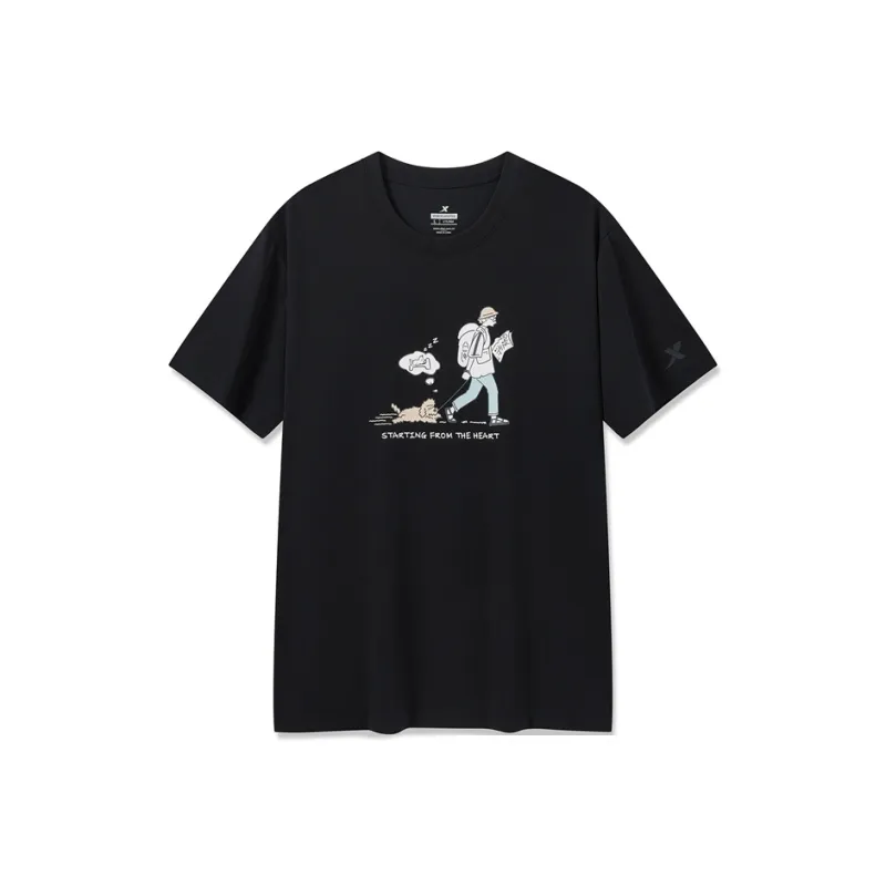 XTEP Vitality Series T Shirt Unisex Jet Black-0