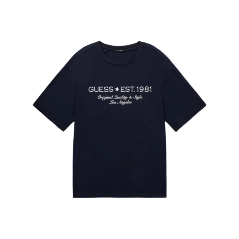 GUESS T Shirt Unisex Dark Marine Blue-0