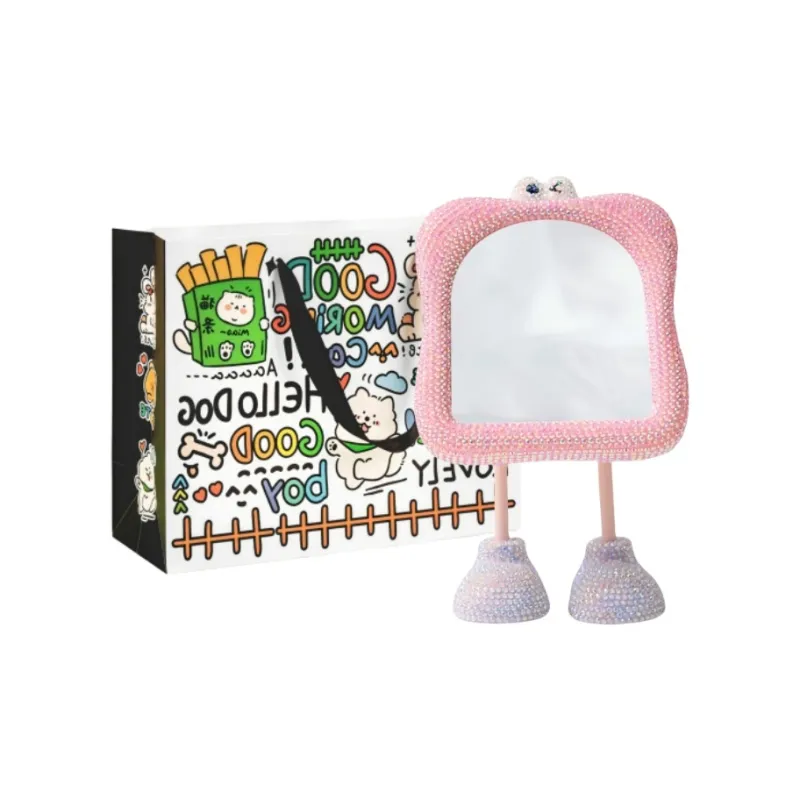 A Few More Cute Cute Cartoon Large Feet Desktop Portable Cartoon Eyes Make Up Mirrors Touch Up-37
