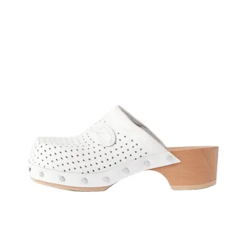 Scholl x Balenciaga Closed Toe Slippers 4cm Women's White