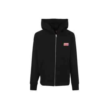 KENZO Logo embroidered Stretch cotton Hoodie