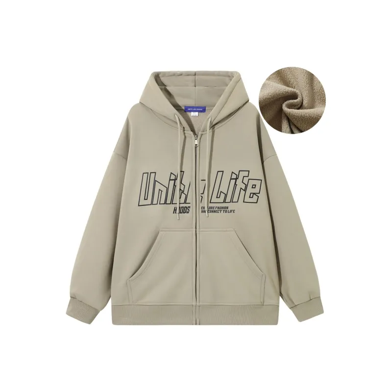 Unite Life HOODS Sweatshirt Unisex Light Coffee-4