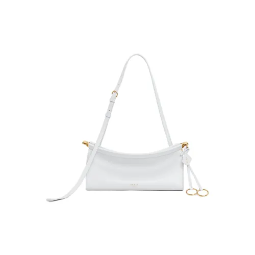 Alaia Calfskin Shoulder Bag Small Size Women's Luminous White