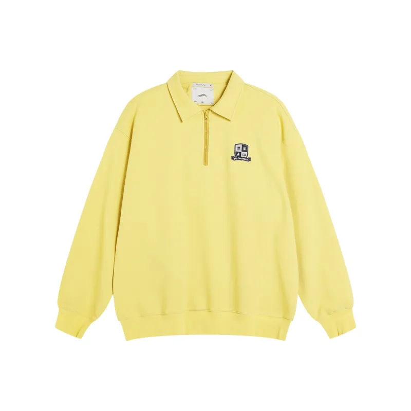 TIKIMOMOKA Polo Collar Loose Fit Sweatshirt Unisex-3