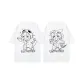 White Cartoon Dinosaur Figure Print 2 Pack