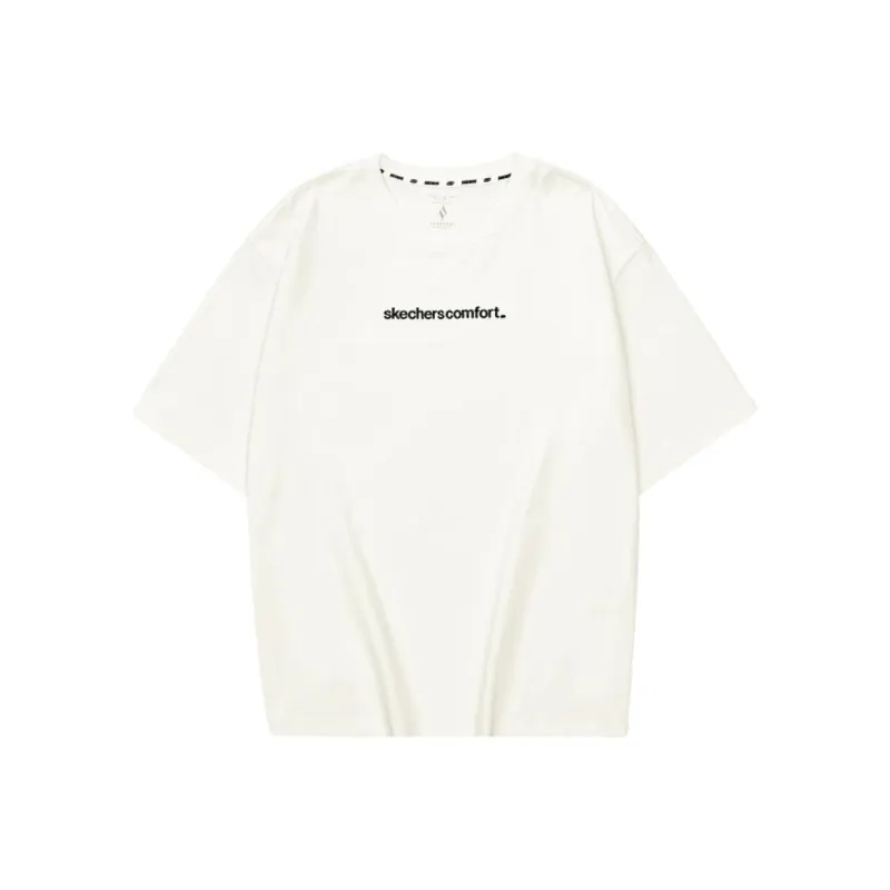 Skechers Sports Life Collection T Shirt Unisex Marshmallow White-0