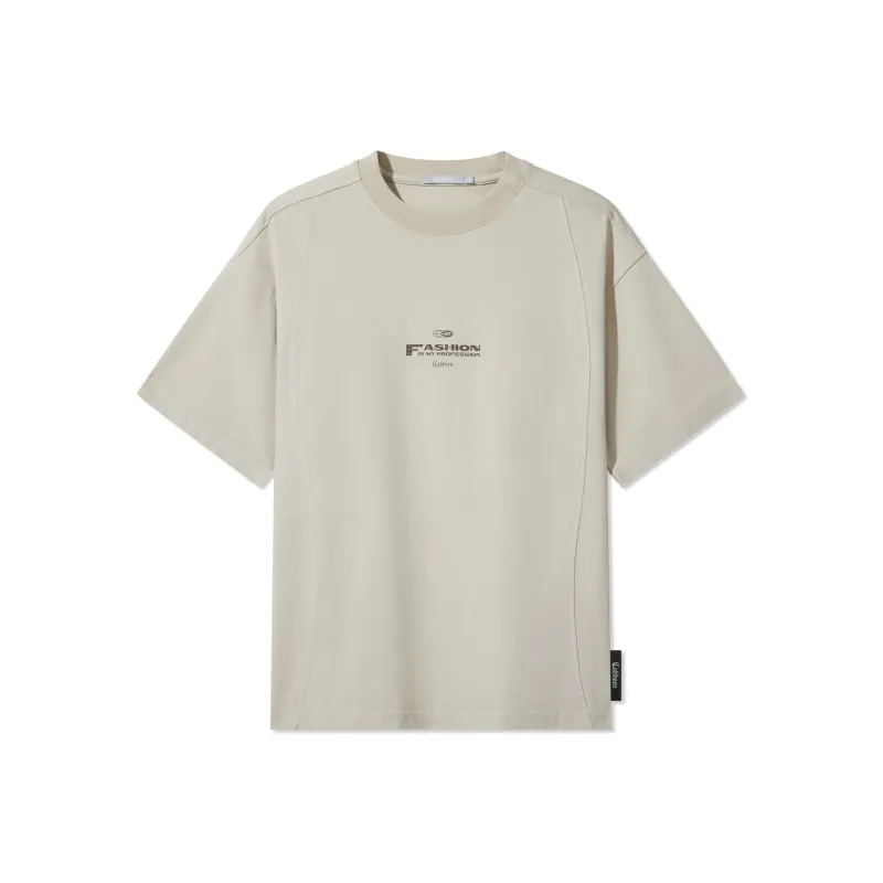 Cabbeen T Shirts Men Light Gray 16-0