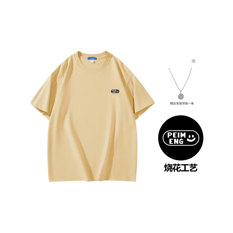 PEIMENG Short Sleeved T Shirts Unisex Comes With Necklace-7