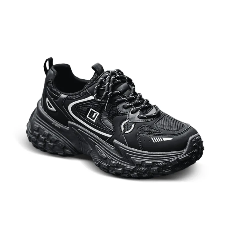 Hong Kong Meng Slip Resistant Breathable Height Increasing Low Top Chunky Sneakers Men's-2