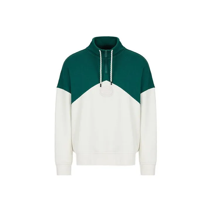 EMPORIO ARMANI SS22 Sweatshirt Men's White Green-0