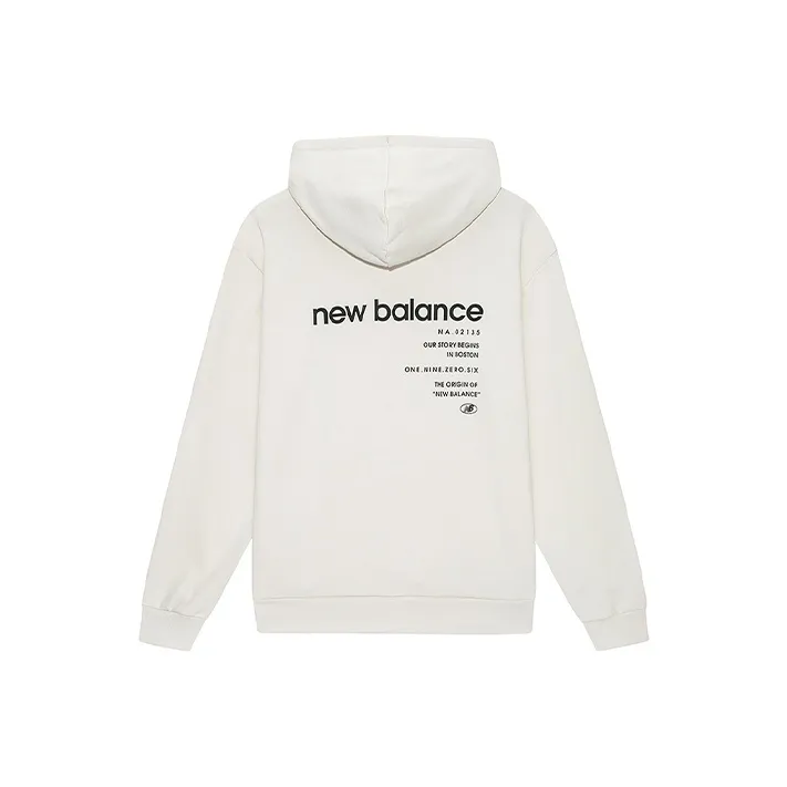 New Balance Sweatshirts Unisex Cream White-0