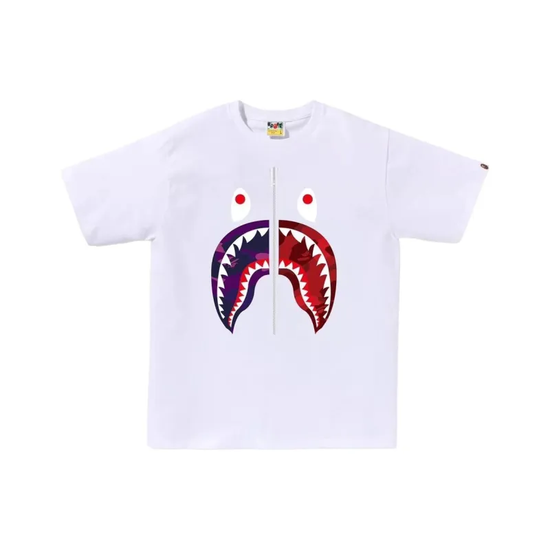 A BATHING APE Abc Camo Rebuild Shark Tee-1