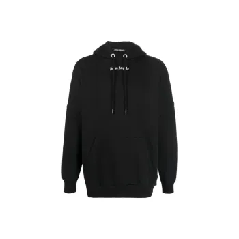 PALM ANGELS Over The Head Logo Hooded Sweatshirt