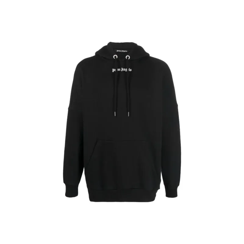 PALM ANGELS Over The Head Logo Hooded Sweatshirt-0
