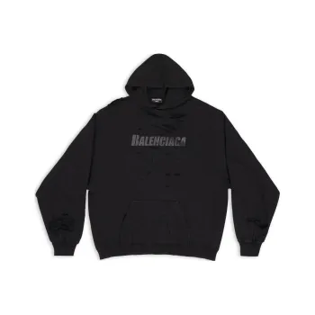 Balenciaga Caps Destroyed Oversize Fit Hoodie