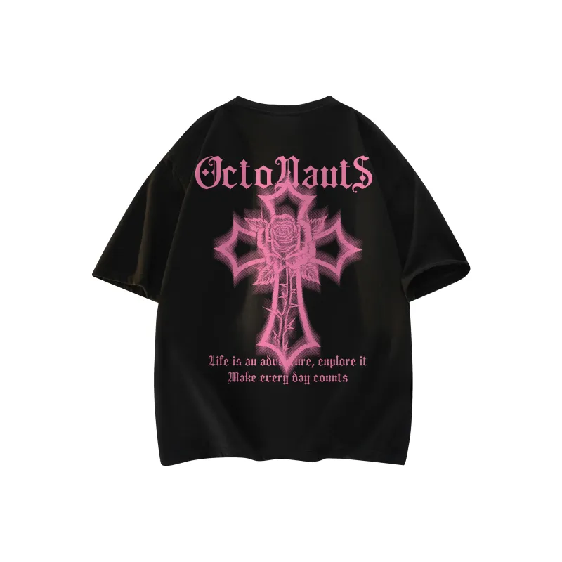 Small Columns Under The Sea T Shirt Unisex White Black-6