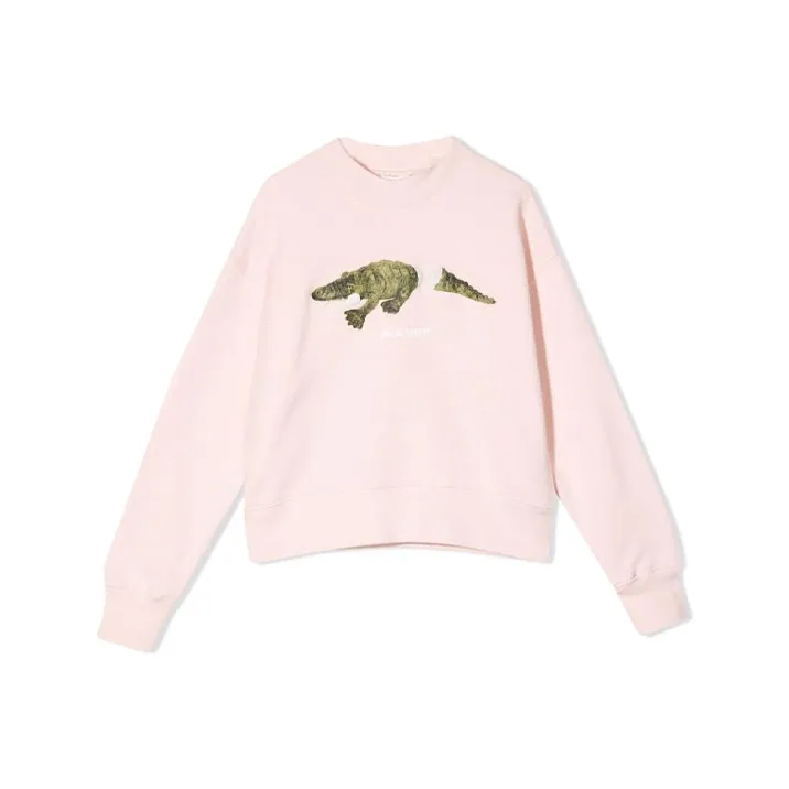 PALM ANGELS Crocodile Print Crewneck Sweatshirt-0