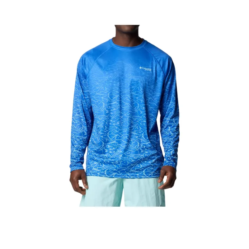 Columbia PFG Super Terminal Tackle T-Shirt Men's Blue-0