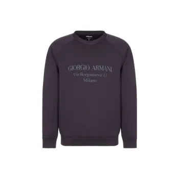 GIORGIO ARMANI Logo Print Crewneck Sweatshirt