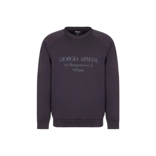 GIORGIO ARMANI Logo Print Crewneck Sweatshirt
