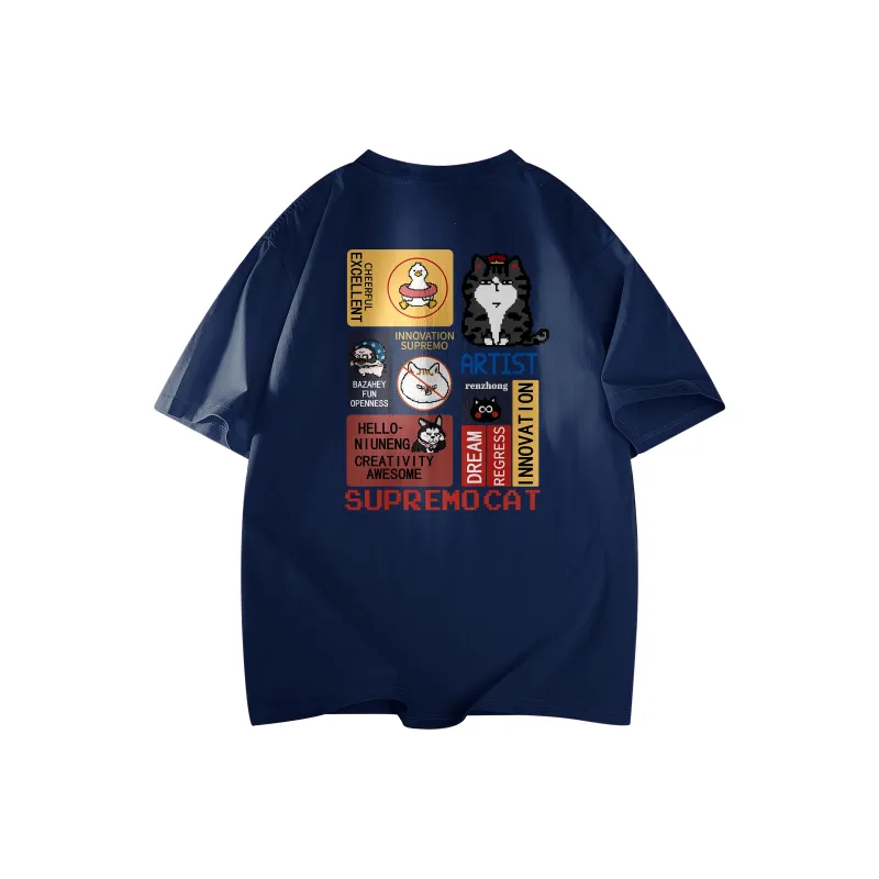 Supremo Cat T Shirts Unisex-6