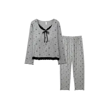 Sleeping Beauty Pajama Set Women's Light Gray