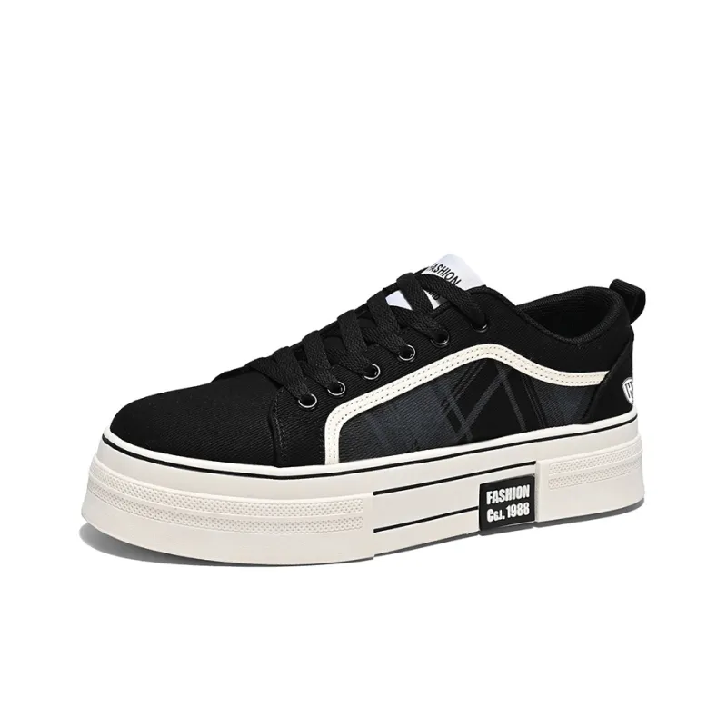HACKBUTEER Low Top Canvas Shoes Men's Box Included-7