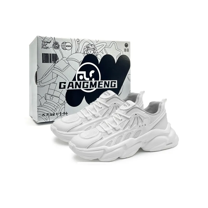 Hong Kong Meng Anti Slip And Wear Resistant Breathable Low Top Chunky Sneakers Men's-6
