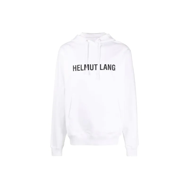 Helmut Lang Logo Printed Drawstring Hoodie-0