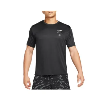 Nike Dri FIT Uv Miler 'Black' Running T shirt
