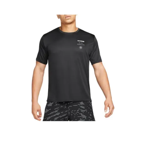 Nike Dri FIT Uv Miler 'Black' Running T shirt