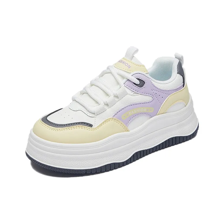 SHENGERLEIDE Slip Resistant Breathable Abrasion Resistant Low Top Skateboard Shoes Women's-0