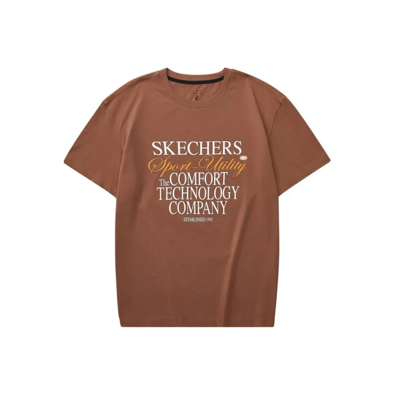 Skechers Sport T Shirt Unisex Imperial Jade Brown-0