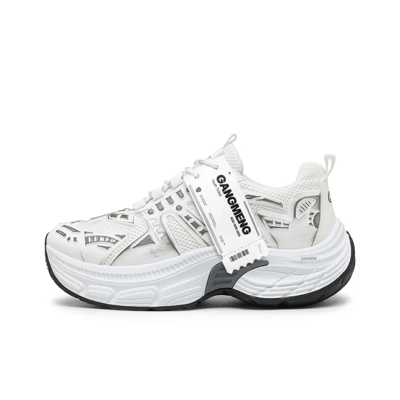 Hong Kong Meng Anti Slip And Wear Resistant Height Increasing Low Top Chunky Sneakers Men's-11