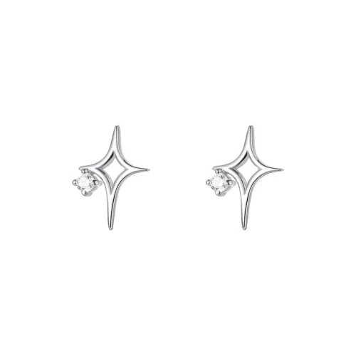ALI THE FOX S925 Silver Stud Earrings Women's