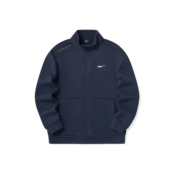 Erke Stand Collar Cardigan Sweatshirt Men's Reef Stone Blue