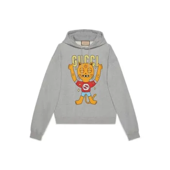 GUCCI Cartoon print Slogan print Hoodie