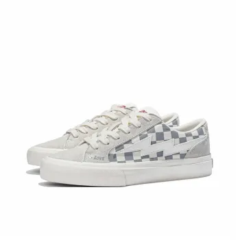 MXGM Slip Resistant, Abrasion Resistant, Lightweight, Breathable Low Top Skateboard Shoes Unisex Vanilla Ecru