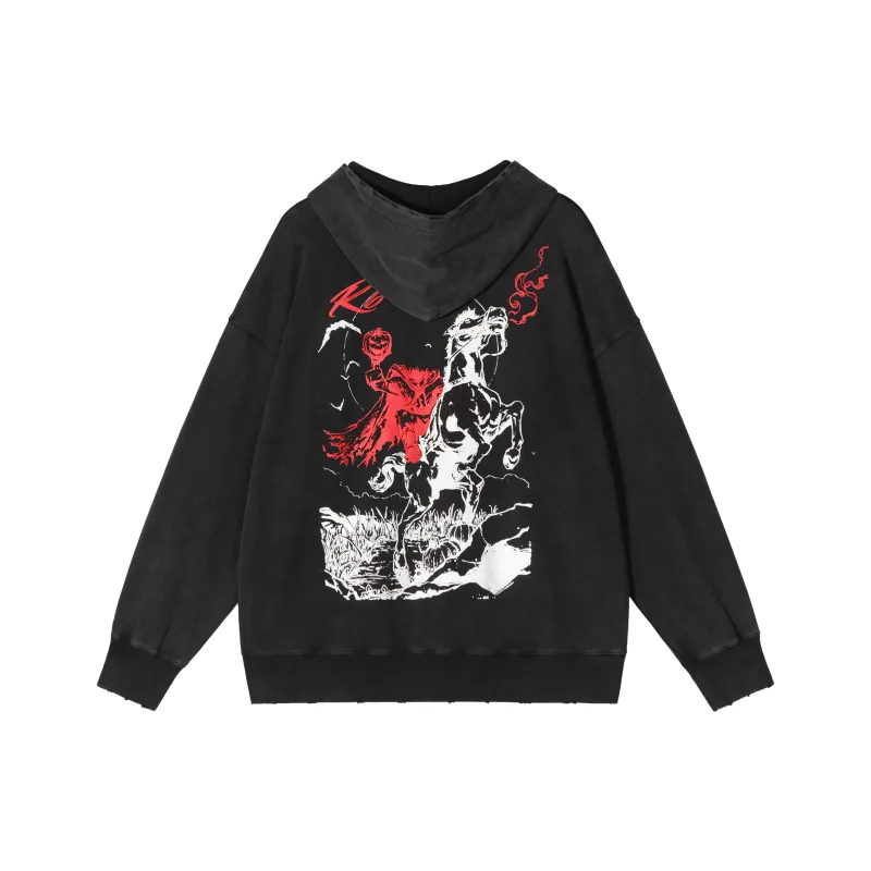 R69 Hooded Loose Fit Sweatshirt Unisex-0